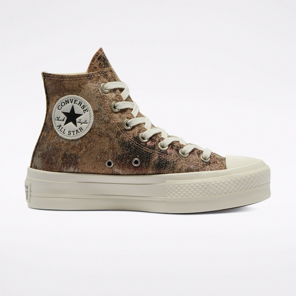 Converse Women's Platform High-Top Metallic Brown Limited Edition